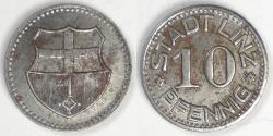 World Coins - GERMANY - Linz, Rhineland (Notgeld Coinage), ND (WWI era) 10 Pfennig, Almost Uncirculated