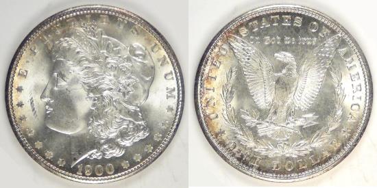 US Coins - 1900 Morgan Dollar, MS-64 CAC