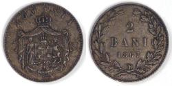 World Coins - ROMANIA - Kingdom, Carol I, 1867 WATT & CO, 2 Bani, Extra Fine