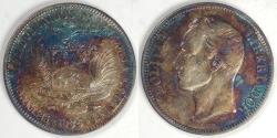 World Coins - VENEZUELA - Republic, 1935, 5 Bolivares, EF details