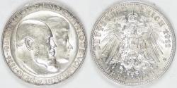 World Coins - GERMANY - Württemberg, Wilhelm II, 1911 F, 3 Mark, BU