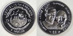 World Coins - LIBERIA - Republic, 1995 PM, Dollar (Star Trek: Generations), Gem BU Prooflike