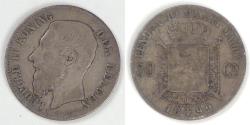 World Coins - BELGIUM, Léopold II, 1899, 50 Centimes, Choice Fine