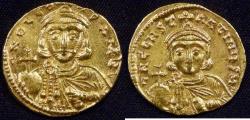 Ancient Coins - BYZANTINE EMPIRE, Leo III and Constantine V (720-41 AD), Gold Solidus, graded Choice Almost Uncirculated by NGC