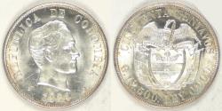 World Coins - COLOMBIA - Republic, 1934, 50 Centavos, Choice BU