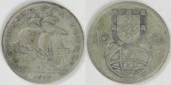 World Coins - PORTUGAL - Republic, 1954, 10 Escudos, VF