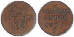 World Coins - NETHERLANDS EAST INDIES - Island of Sumatra, 1826 S ¼ Stuiver, Fine