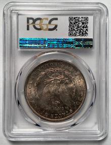 US Coins - 1890-S Morgan Dollar graded MS-64 by PCGS color
