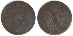 World Coins - CHINA - Republic, Honan Province, ND (1928) 200 Cash, about Fine
