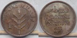 World Coins - PALESTINE - British Administration, 1935 Mil, Brilliant Uncirculated