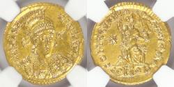 Ancient Coins - EASTERN ROMAN EMPIRE, Arcadius (383-408 AD), circa 403-408 AD, Gold Solidus, graded AU by NGC