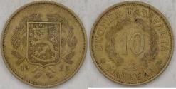 World Coins - FINLAND - Republic, 1935 S, 10 Markkaa, Extra Fine