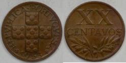 World Coins - PORTUGAL - Republic, 1953, 20 Centavos, Almost Uncirculated