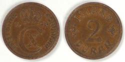 World Coins - ICELAND - Kingdom, Christian X, 1938 ♥N; GJ, 2 Aurar, Choice EF