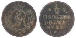 World Coins - POLAND - South Prussia, Frederick William III, 1796 B, ½ Grossus, Fine+
