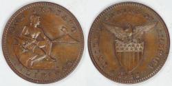 World Coins - PHILIPPINES - U.S. Territory, 1922 (m), Centavo, Brilliant Uncirculated BN