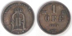 World Coins - SWEDEN, Oscar II, 1874 Öre, Choice Very Fine
