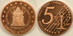 World Coins - GREAT BRITAIN, 2003, 5 Euro Cents, Gem Proof Deep Cameo