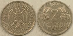 World Coins - GERMANY - Federal Republic, 1951 G, 2 Mark, Very Fine