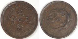 World Coins - CHINA - Empire, Kiangsu Province, Guangxu, ND (1902), 10 Cash, Very Fine