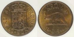 World Coins - GREENLAND - Danish Colony, Christian X, 1944 (P), 5 Kroner graded MS-64 by NGC
