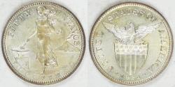 World Coins - PHILIPPINES - U.S. Territory, 1921 (m), 50 Centavos, Choice BU