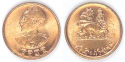 World Coins - ETHIOPIA - Empire, Haile Selassie I, EE1936 (1944) Santeem (Cent), BU