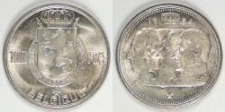 World Coins - BELGIUM, Leopold III, 1954, 100 Francs (100 Frank), Choice BU