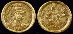 Ancient Coins - ROME IMPERIAL, Theodosius II (402-450 AD), circa 411-419 AD, Gold Solidus, graded Mint State by NGC