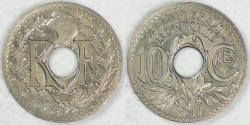 World Coins - FRANCE, 1917, 10 Centimes, Choice AU