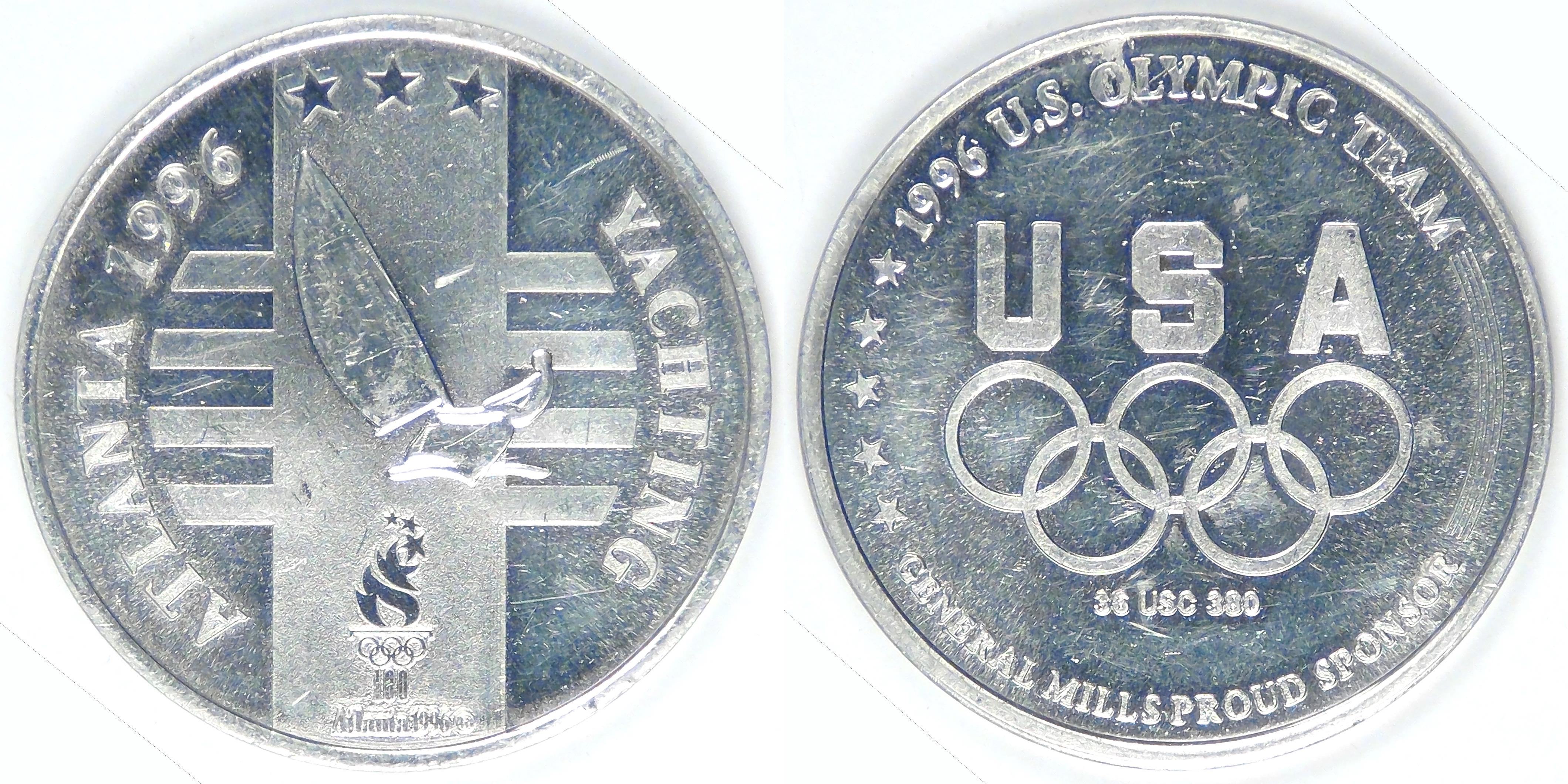 1996 Atlanta Olympics - Yachting Medal, BU | Tokens & Medals