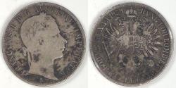 World Coins - AUSTRIA - Empire, Franz Joseph I, 1858 A Florin, VG / Fine