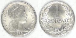 World Coins - COLOMBIA - Republic, 1958 Centavo, Gem BU