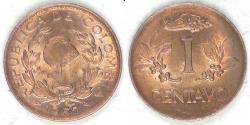World Coins - COLOMBIA - Republic, 1957, Centavo, Gem BU RB