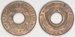 World Coins - EAST AFRICA - British Colony, George V, 1927 Cent, Brilliant Uncirculated RB