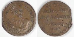 World Coins - ITALY - Papal States, Pius VI, 1796, 2½ Baiocchi, Choice VF