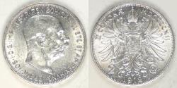 World Coins - AUSTRIA - Austro-Hungarian Empire, Franz Joseph I, 1912, 2 Corona, Choice AU / BU