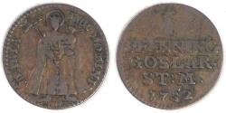 World Coins - GERMANY - Free City of Goslar, 1752 Pfennig, Very Fine