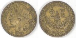 World Coins - TOGO - French Mandate, 1924, 2 Francs, Extra Fine