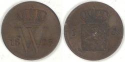 World Coins - NETHERLANDS, Willem I, 1823 Cent, Extra Fine