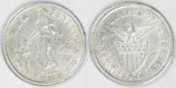 World Coins - PHILIPPINES - U.S. Territory, 1911 S, 10 Centavos, EF+ / AU details