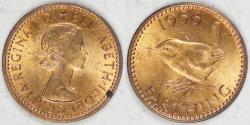 World Coins - GREAT BRITAIN, Elizabeth II, 1956 Farthing, Brilliant Uncirculated