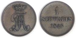 World Coins - GERMANY - Oldenburg, Paul Friedrich August, 1846 Schwaren, Choice Very Fine