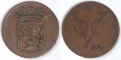 World Coins - NETHERLANDS EAST INDIES - United East India Company, 1793 Duit, Very Fine