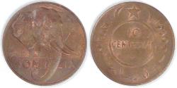 World Coins - SOMALIA - U.N. Trusteeship under Italy, AH1369-1950, 10 Centesimi, Choice AU