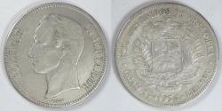 World Coins - VENEZUELA - Republic, 1936, 5 Bolivares, Extra Fine