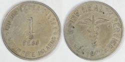 World Coins - PHILIPPINES - Culion Island Leper Colony, 1922 PM Peso (Curved Wing), EF details