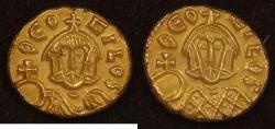 Ancient Coins - BYZANTINE EMPIRE, Theophilus (829-842 AD), circa 831-42 AD, Gold Semissis, graded Virtually as Struck by ACCS
