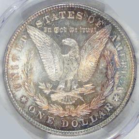 US Coins - 1878 7TF rev of 78 Morgan Dollar, MS-64 PCGS nice color