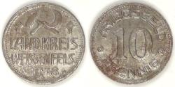 World Coins - GERMANY - Weissenfels, Saxony (Notgeld Coinage), 1918, 10 Pfennig, Choice AU